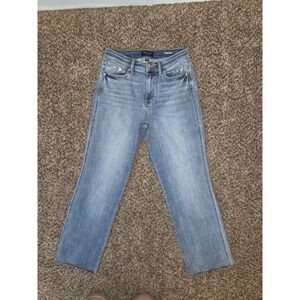 Judy Blue Dad Jean Jeans Womens Size 28 Light Wash Straight Distressed